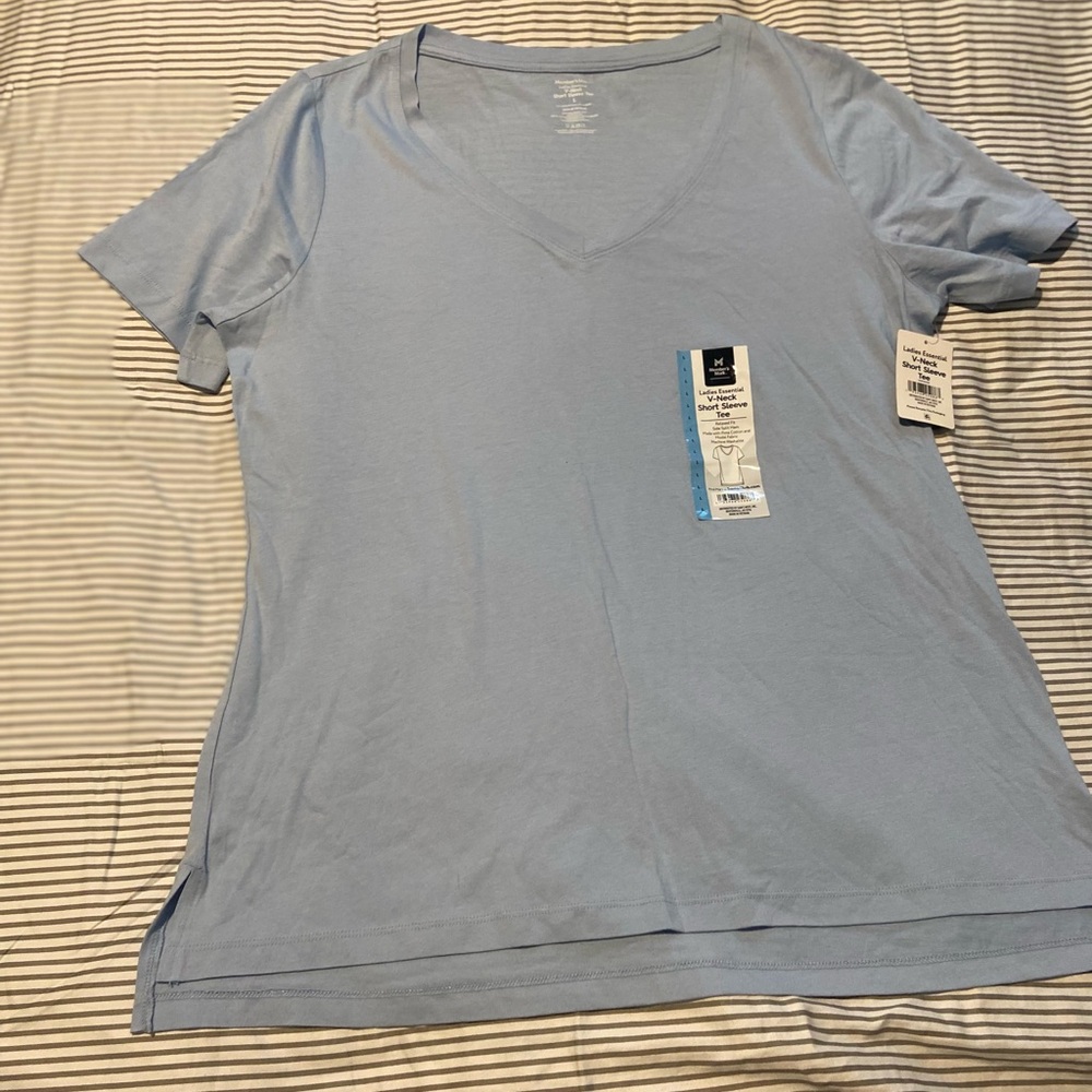 NWT- Large- Light Blue1 Members Mark- Super Soft Tee!